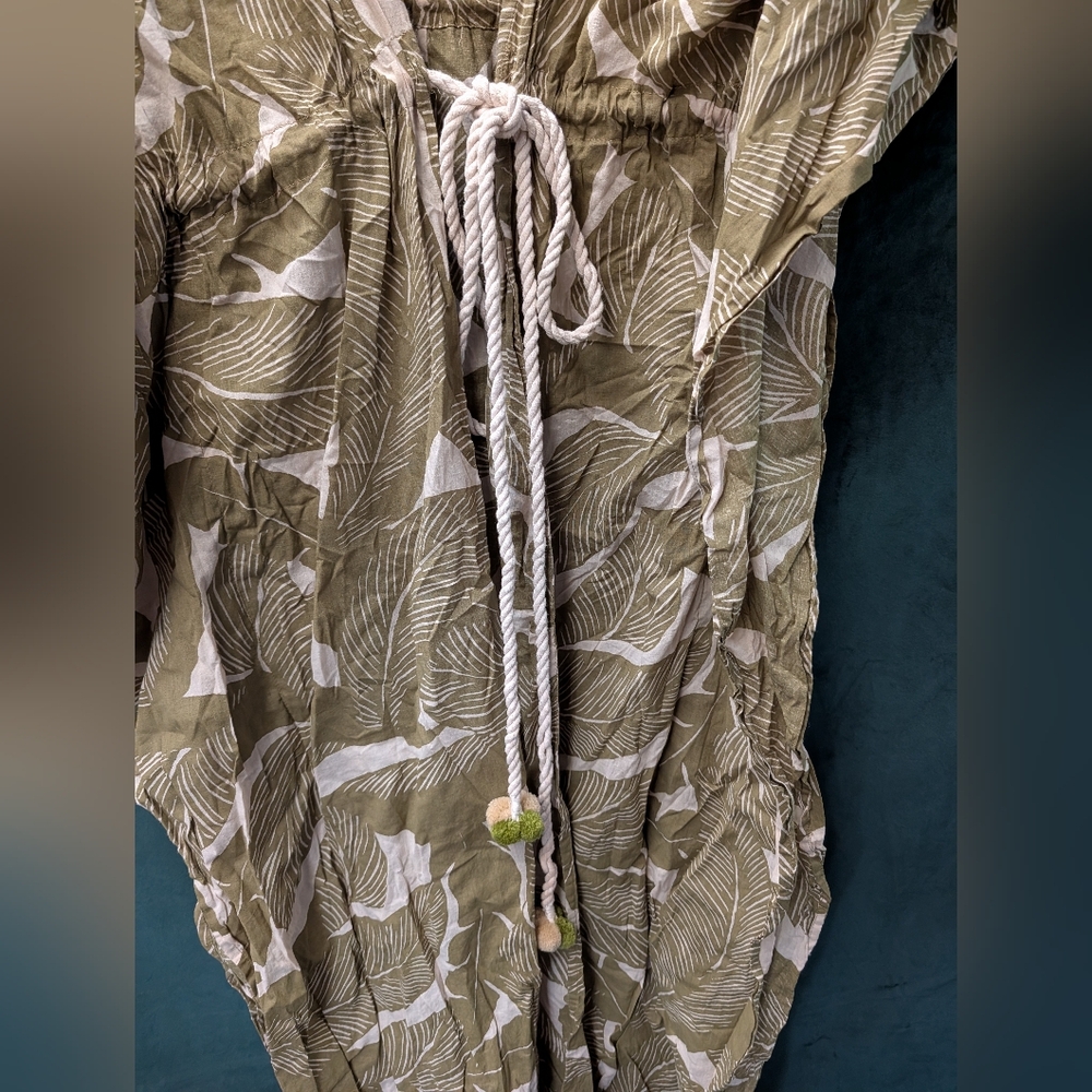 Leaf Patterned Kimono Cover Up - image 8